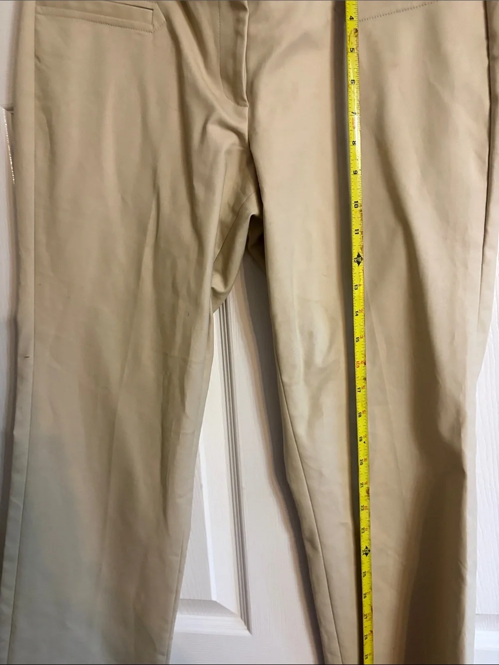 Michael Kors Neutral Beige Pants with Chain Detail